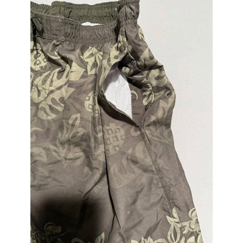 Sand n Sun green swim trunks shorts, hawaiian, lined, men's XL